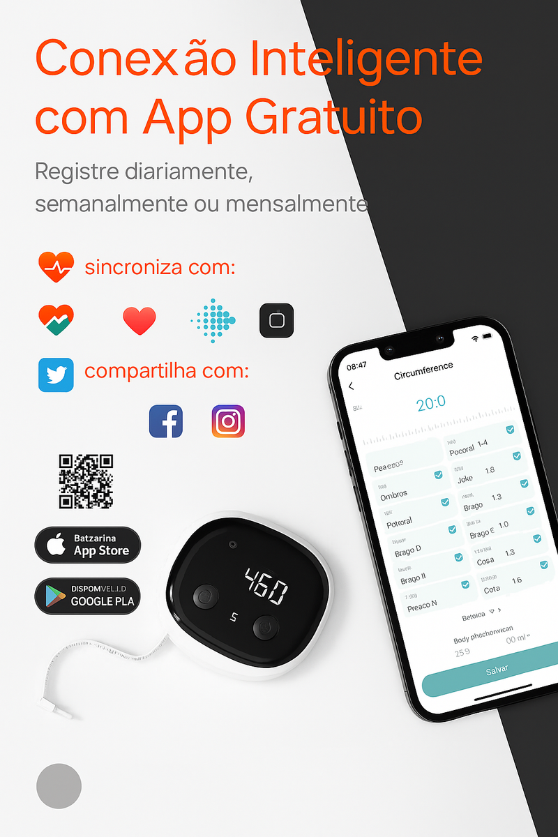 Fita Métrica para Medidas Corporais
