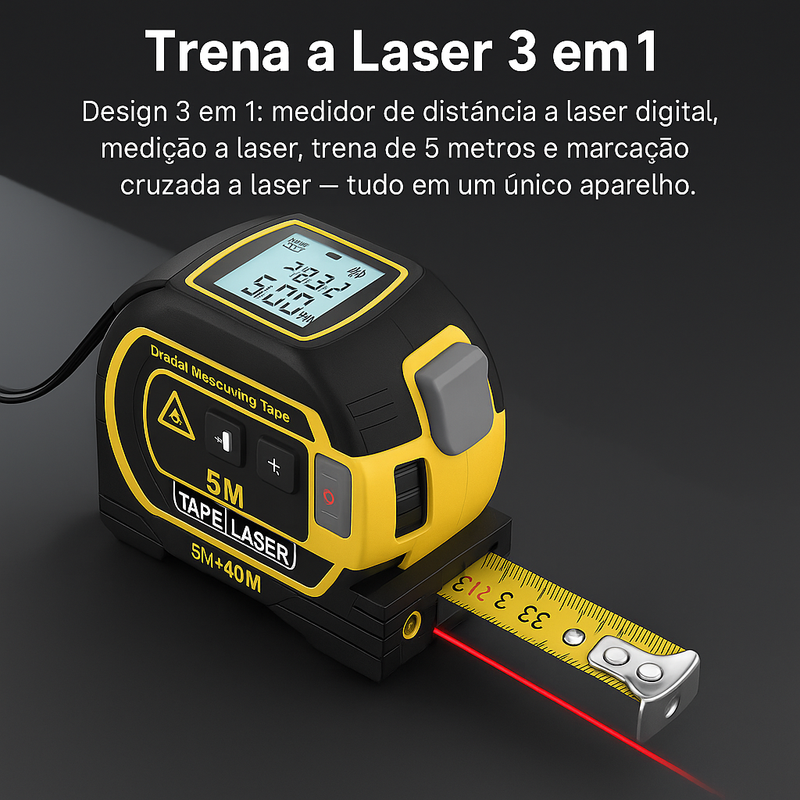 Trena Digital - Dispositivo de Medição de Distâncias 3 em 1