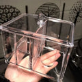 Organizador Transparente em Acrílico para Algodão e Cotonetes