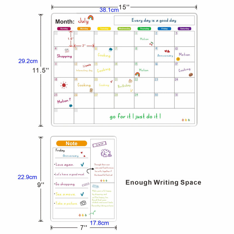 Planner Semanal Magnético Branco – Quadro de Planejamento