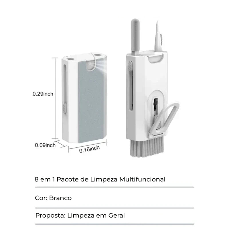 Kit de Limpeza Multifuncional 8 em 1 para Eletrônicos