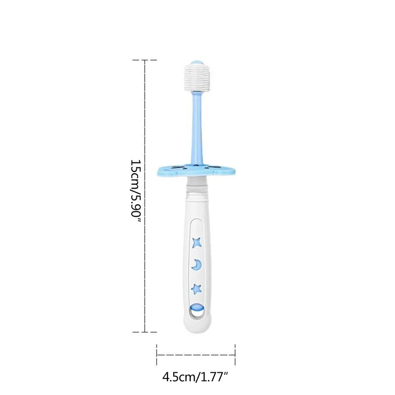 Escova de Dente 360˚ Infantil com Cerdas de Silicone