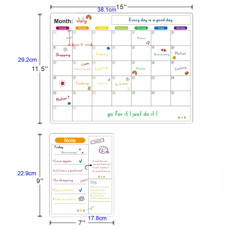 Planner Semanal Magnético Branco – Quadro de Planejamento