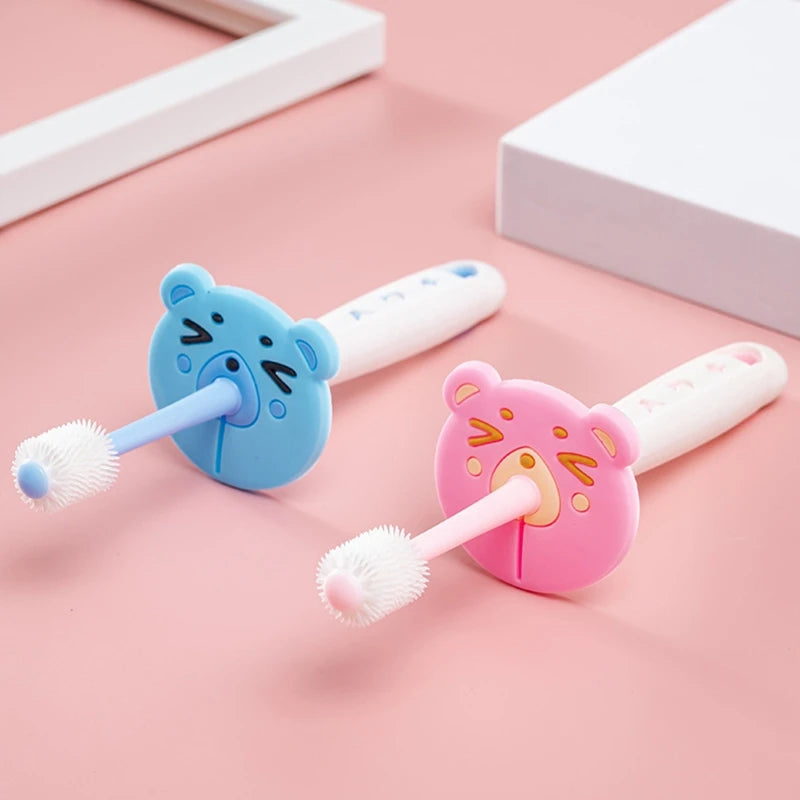 Escova de Dente 360˚ Infantil com Cerdas de Silicone