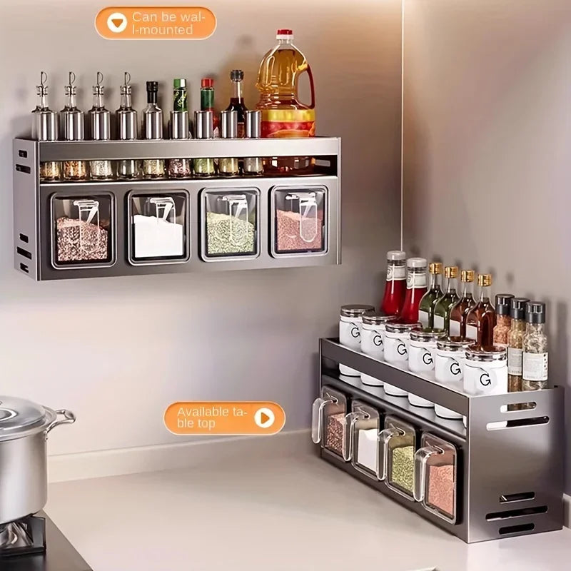 Suporte Organizador Multifuncional de Parede - Aço Inoxidável