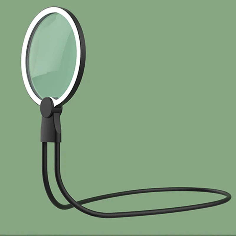 Lupa de Pescoço com Luz LED Recarregável