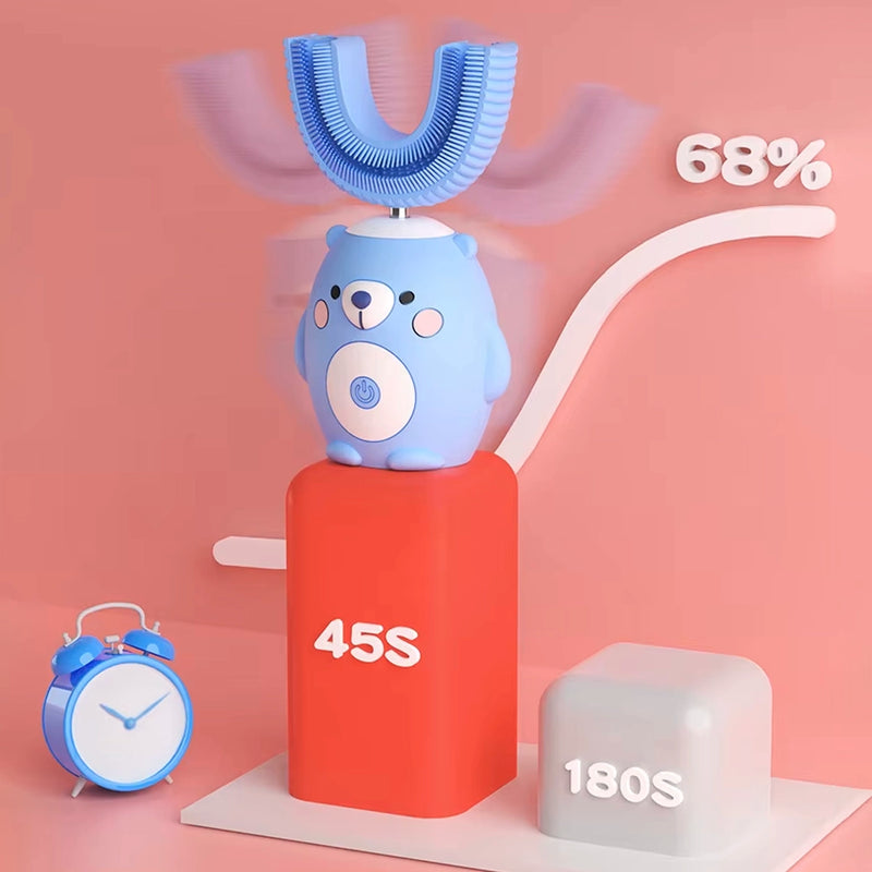 Escova Dental Elétrica Infantil em Formato U – 360°