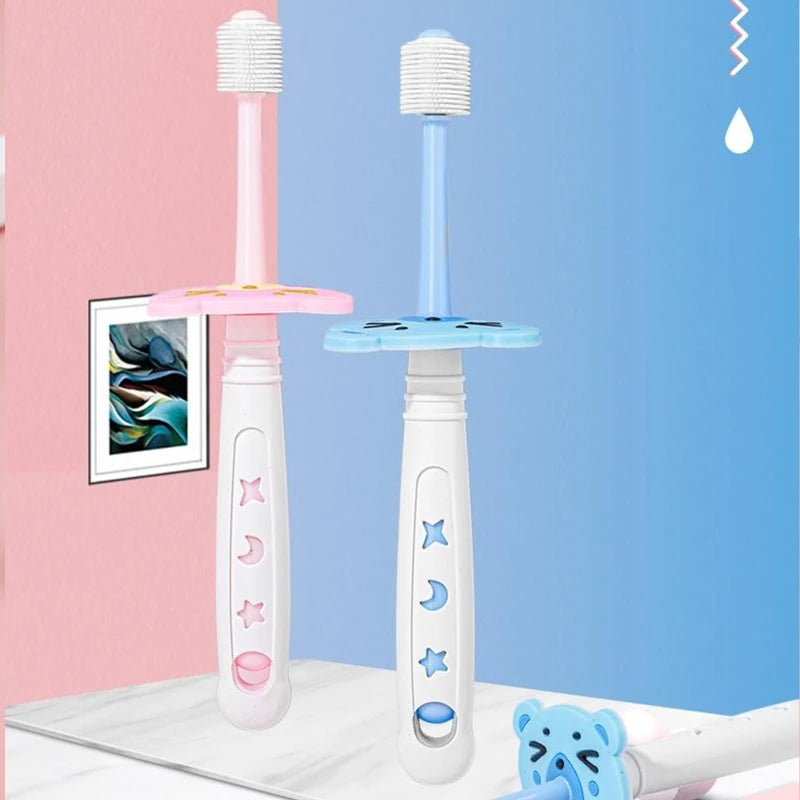Escova de Dente 360˚ Infantil com Cerdas de Silicone