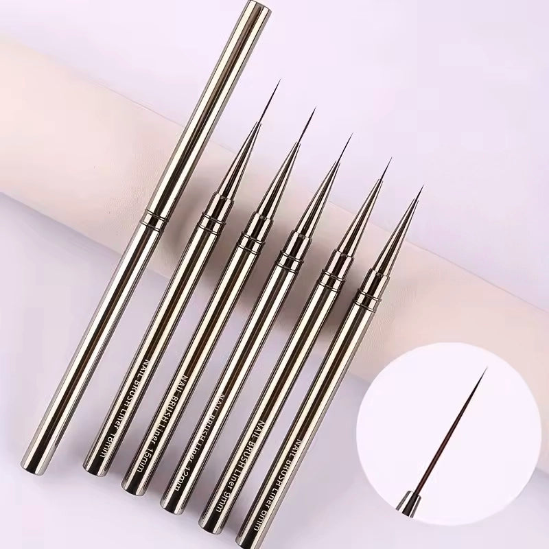 Kit com 5 Pincéis de Ponta Fina para Pintura Detalhada e Caracterizações