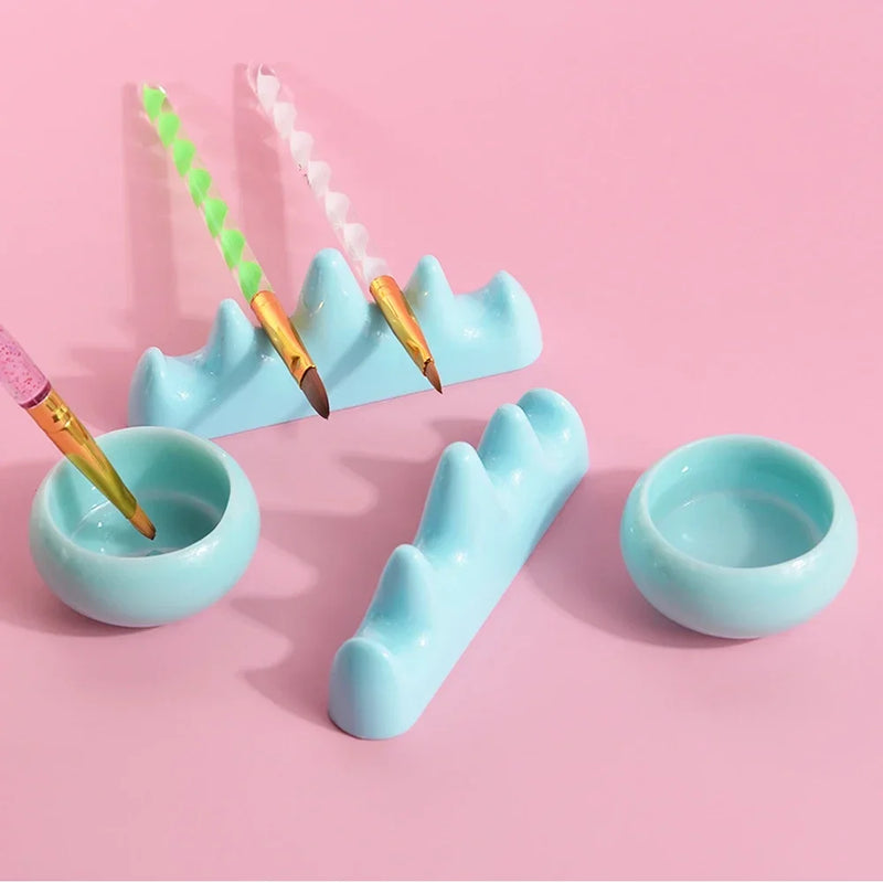 Kit de Pintura (Suporte para Pincéis e Pote para Água)