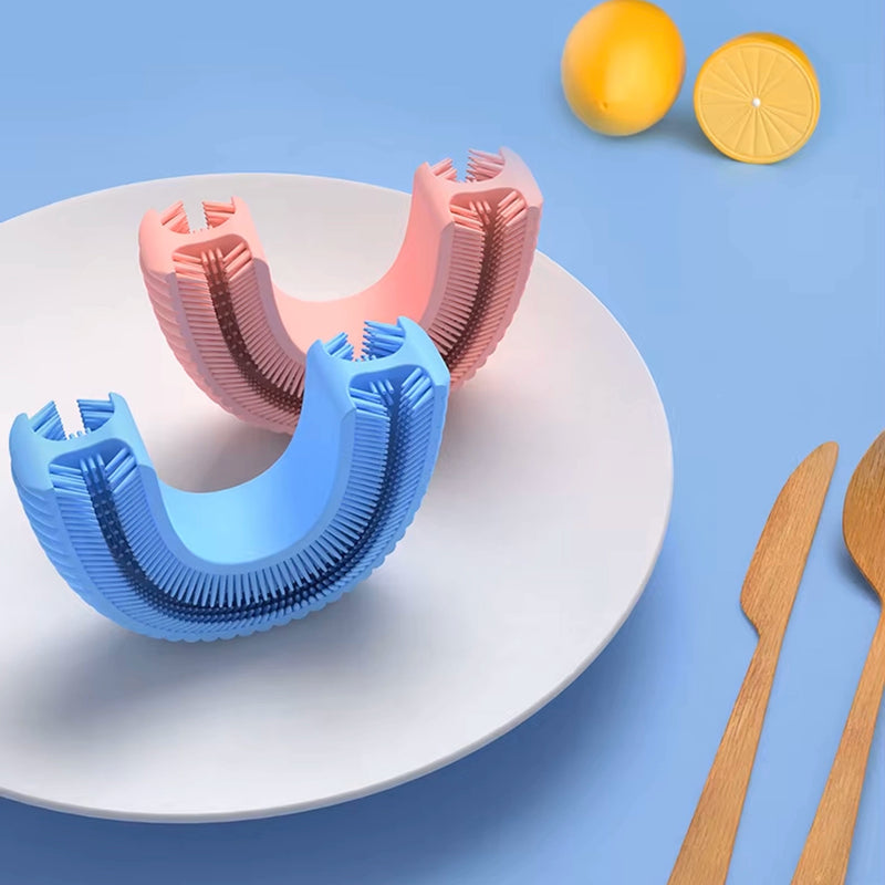 Escova Dental Elétrica Infantil em Formato U – 360°