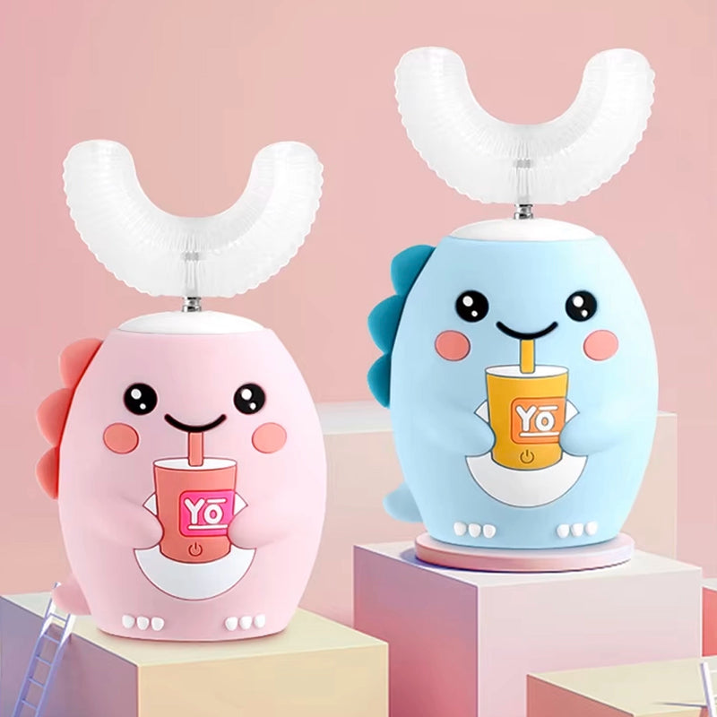 Escova Dental Elétrica Infantil em Formato U – 360°
