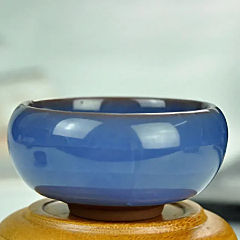 Pequena Vasilha de Cerâmica Japonesa Artesanal com Efeito Craquelado