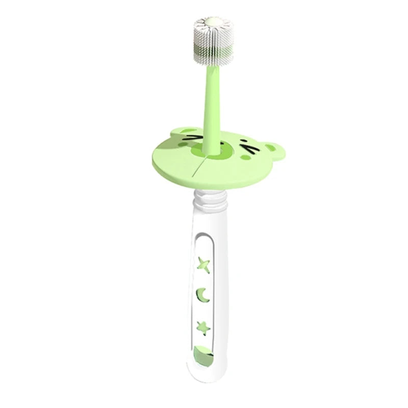 Escova de Dente 360˚ Infantil com Cerdas de Silicone