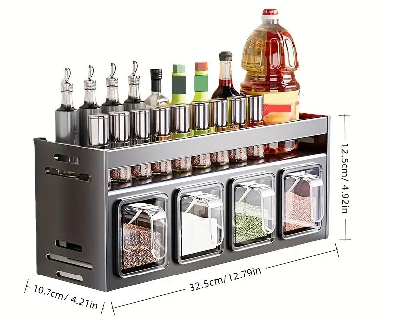 Suporte Organizador Multifuncional de Parede - Aço Inoxidável