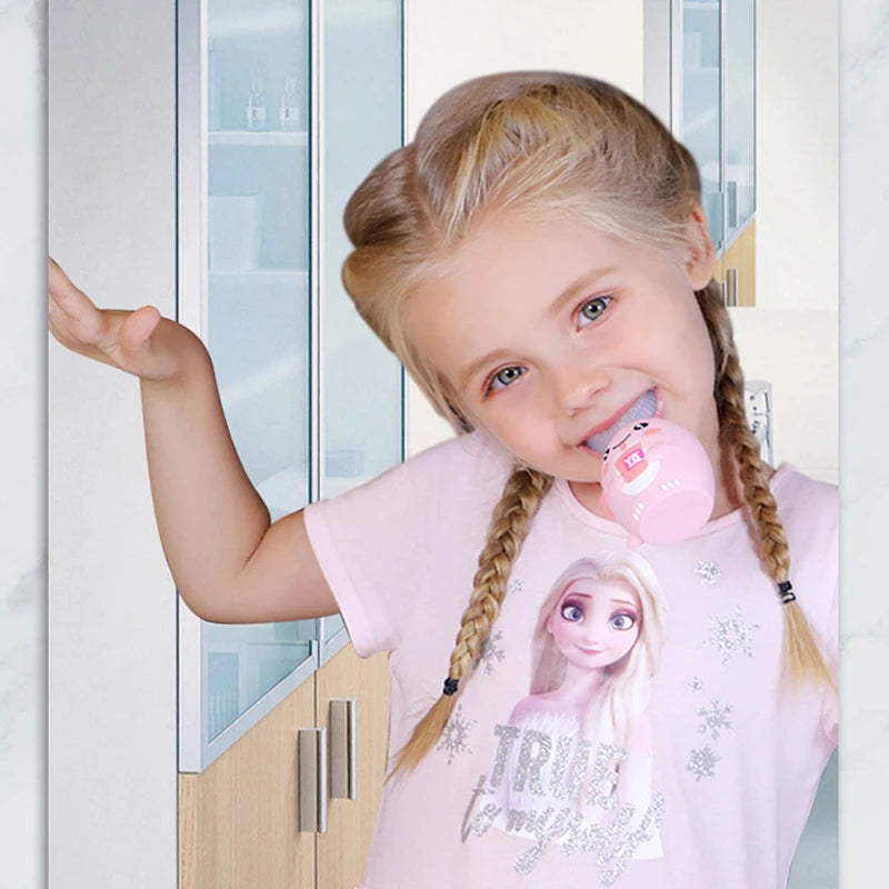 Escova Dental Elétrica Infantil em Formato U – 360°