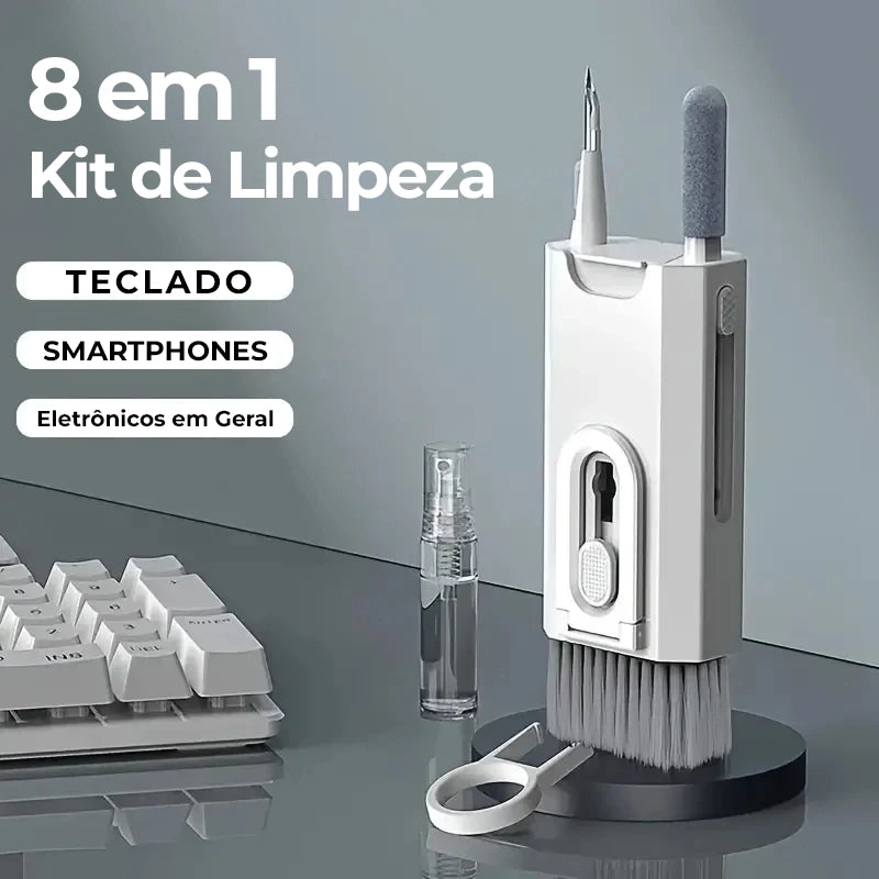 Kit de Limpeza Multifuncional 8 em 1 para Eletrônicos