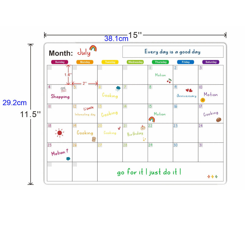 Planner Semanal Magnético Branco – Quadro de Planejamento