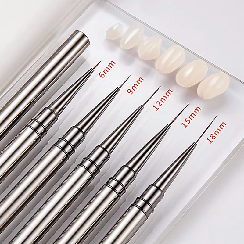 Kit com 5 Pincéis de Ponta Fina para Pintura Detalhada e Caracterizações