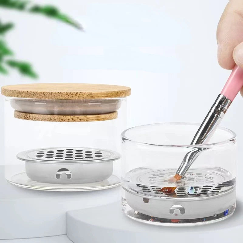 Pote de Vidro para Limpeza de Pincéis