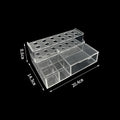 Organizador de acrílico para materiais clínicos e laboratoriais