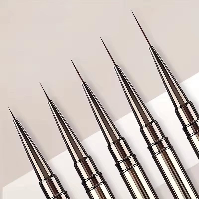 Kit com 5 Pincéis de Ponta Fina para Pintura Detalhada e Caracterizações