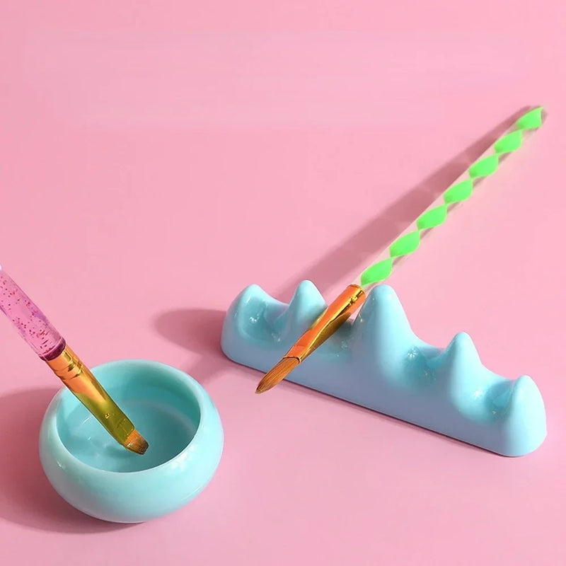 Kit de Pintura (Suporte para Pincéis e Pote para Água)