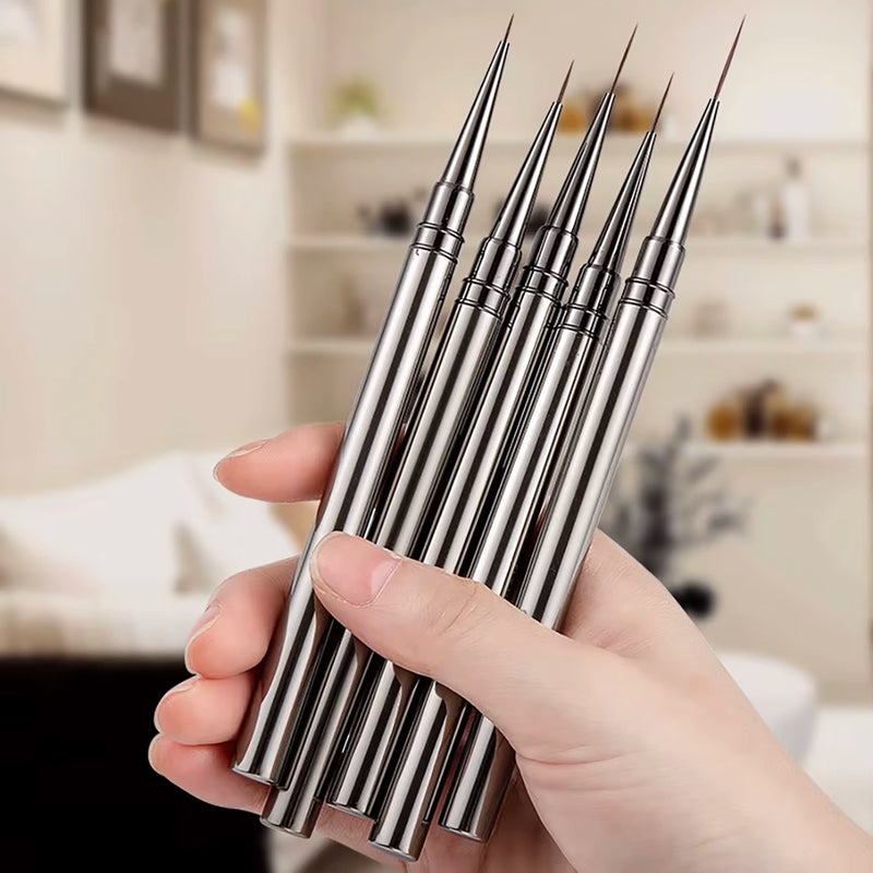 Kit com 5 Pincéis de Ponta Fina para Pintura Detalhada e Caracterizações
