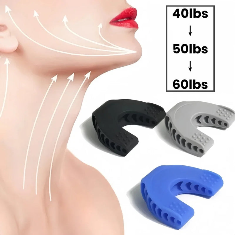 Aparelho de Silicone para Exercício e Definição de Mandíbula