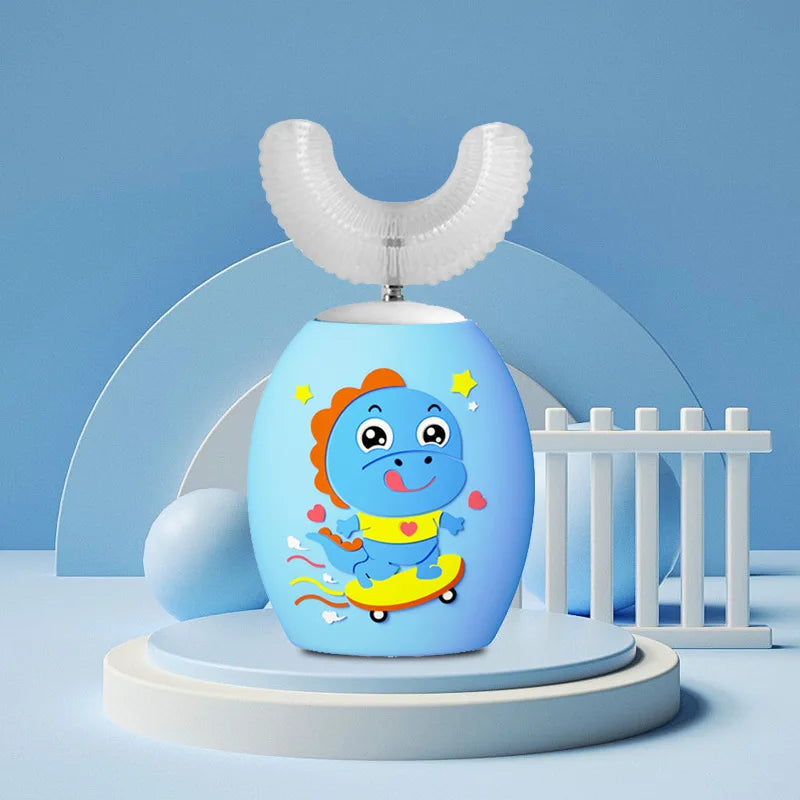 Escova Dental Elétrica Infantil em Formato U – 360°