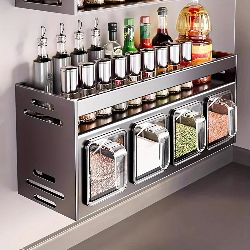 Suporte Organizador Multifuncional de Parede - Aço Inoxidável