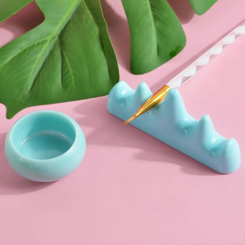 Kit de Pintura (Suporte para Pincéis e Pote para Água)